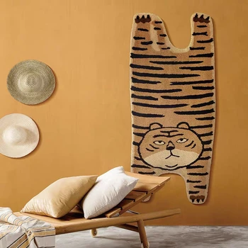 Muti-fungovať vždy Roztomilý tiger tvarované tkané oblasti koberec 70x160cm,deti miestnosti posteli koberec,dekorácie, závesné koberec,taperstry