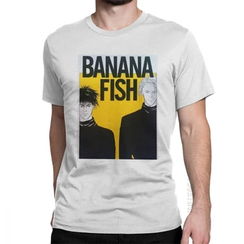 Muži Banán Ryby Pekný Eiji T Shirt Anime, Manga, Bavlna Oblečenie Základné Krátky Rukáv O Krk Tees Darček T-Shirt