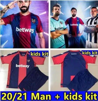Muži+deti Levante UD 2020 2021 Rochina camisetas de fútbol Levante A. J. Morales Roger PANI Bardhi J Campaña Košele Bežné T-Shirt