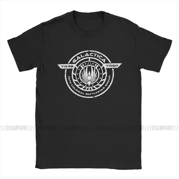 Muži Galactica Bs 75 Battlestar Galactica T Shirt Dwight Úrad Nesie Bavlna Krátky Rukáv Tees Narodeninám T-Shirts