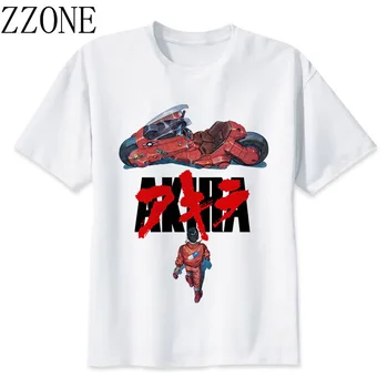 Muži Móda Akira Synthwave T Shirt Letné Japonské Anime Tlačiť T-Shirt Priedušná Pohodlné Kolo Krku Tričko