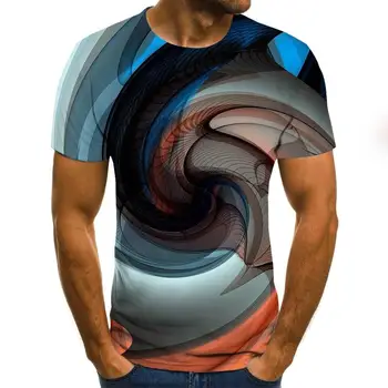 Muži oblečenie 2019 Plus Veľkosť Cool Tričko Lete zvláštnejšie veci Harajuku 3d tlač T-shirt Posádky Krku Bežné Tee Tričko