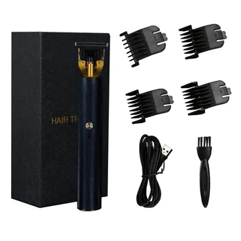 Muži Profesionálne 2 Rýchlosti T-blade Outliner Vlasov Zastrihávač, LED Displej, Elektrické Hair Clipper USB Nabíjateľné Vlasy Rezací Stroj