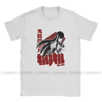Muži Satsuki Kiryuin KLK T Shirt Zabiť La Zabiť Japonské Anime Čistej Bavlny Oblečenie pre Voľný čas Krátky Rukáv Tees Letné T-Shirts