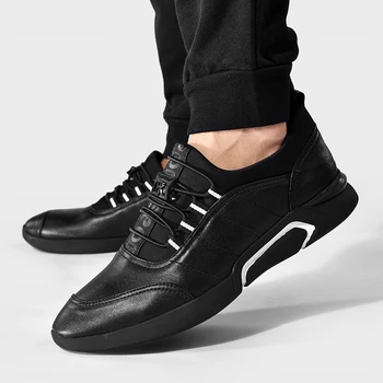 Muži topánky bežné módny návrhár split kožené topánky pre mužov priedušná vonkajší Pošmyknúť na mokasíny tenisky na Jeseň pánske topánky L5