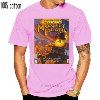 Muži tričko Krátky rukáv Monkey Island 3 T Shirt O krk Ženy t-shirt