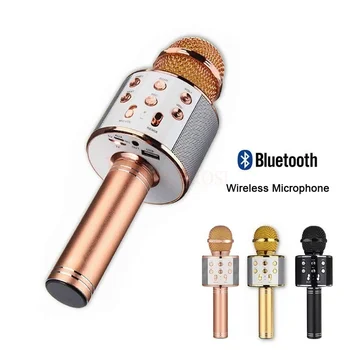 Myriann Bluetooth Bezdrôtový Mikrofón Ručný Karaoke Mikrofón USB KTV Prehrávač, Bluetooth Reproduktor Nahrávať Hudbu Mikrofóny