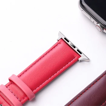 Mäkké Kožené hodinky Pásmo pre Apple Hodinky 5 4 3 Slučky šport Popruh pre iwatch 38mm 42mm 40 mm 44 mm Mužov, Kožené WatchBand pre Iwatch