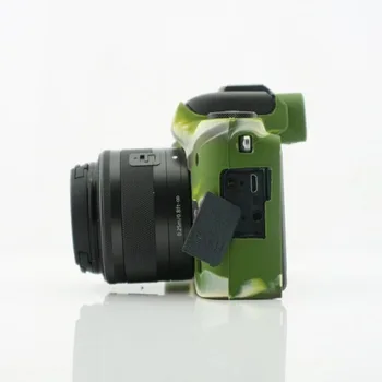Mäkké Silikónové Gumy Fotoaparát Ochranný Kryt Tela Prípade, že Kože Fotoaparát prípade taška pre canon EOSM5 M3 M5 M6 M10 Mirrorless System Taška
