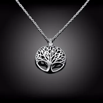 Móda Duté Z Striebro Ženy, Prívesky, Náhrdelníky Pre Matky Dní Zasadiť Strom Svadobné Zapojenie Náhrdelník Šperky
