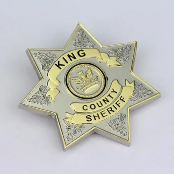 Móda, Film, Šperky Walking Dead Jednotné Star King County, Šerif List, Odznak Brošňa Gaes Cosplay Klopě Pin Brošne