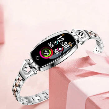 Móda H8 Smart Hodinky Ženy 2019 Nepremokavé Monitorovanie Srdcovej frekvencie Bluetooth Pre Android IOS Fitness Náramok Smartwatch Darček