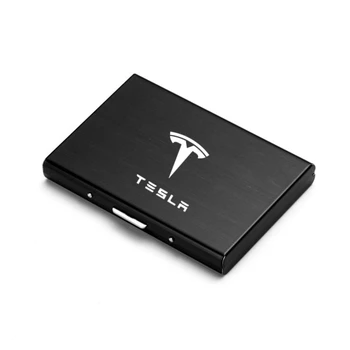 Móda Hliníkové RFID Antimagnetic Tlačidlo Prípade Kreditnej Karty Slim Blokovanie Držiteľ Prípade Tesla Model 3 Model X Model S Model Y