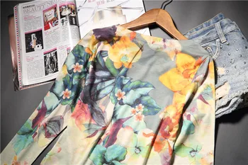 Móda hot vŕtanie kvetinový vytlačené t shirt ženy o-krk dlhý rukáv grafické tees basic tee tričko femme 4XL 5XL 2020 jar nové