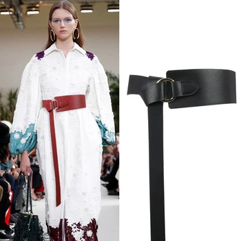 Móda korzet pás široký šaty pásy pre ženy čierne kožené ceinture femme dlho plus veľkosť cummerbunds dizajnér opasok 2020
