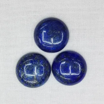 Móda lapis lazuli 20 MM 10pcs/veľa Prírodného Kameňa kolo Perličiek Kúzlo vysokej kvality kabíny cabochon korálky pre šperky, takže Veľkoobchod