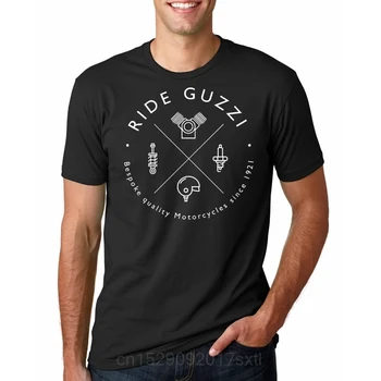 Móda Pohode Mužov T shirt mužov Vtipné tričko Moto Guzzi Mechanik Logo - tmavé Prispôsobené Vytlačené T-Shirt