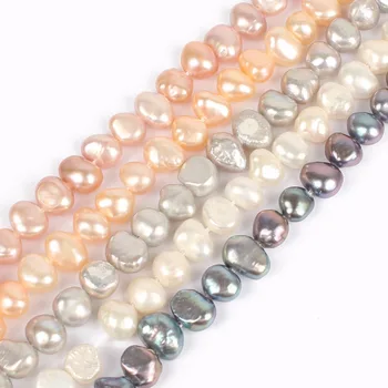 Móda prírodné 6-7mm irregualar Tvar perlový náhrdelník Pre Ženy, Dievča, sladkovodné perlový náhrdelník šperky, takže urob si sám