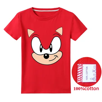 Móda Sonic The Hedgehog Chlapci Oblečenie Kreslený Štýl Dievčatá Letné Topy, Tričká Krátky Rukáv Tričko Bavlna Deti Roupas Camisetas