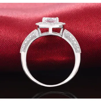 Móda strieborná farba Zásnubné Prstene Pre Ženy, Svadobné, vianočné party darček prst šperky R220