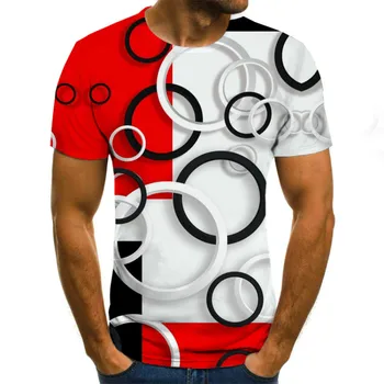 Móda Troch-dimenzionální annulus T-košele pánske wommen Lete 3D Tlač Bežné 3D tričká Topy Tee Funny t-shirts XXS-6XL