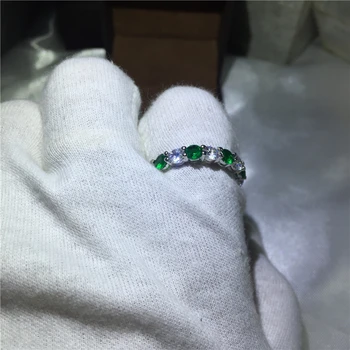 Móda Žena Prst Šperky 925 Sterling Silver ring Soňa Zelená 5A zirkón Kameň Zapojenie Svadobné Kapela Prstene pre ženy, Svadobné