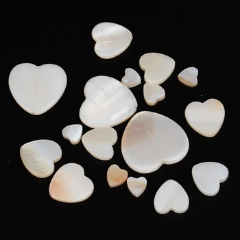 Módne Biele Srdce Tvar Prírodné Shell Perly Kúzlo Voľné Dištančné Kameň Korálky pre Šperky, Takže Vyšívanie, Diy /Ručné