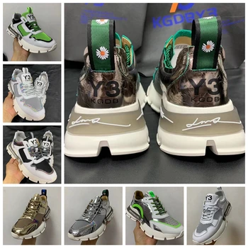 Módne kožené topánky pre mužov a ženy, Európskej a Americkej bežné milovníkov topánky KGDB Y3 bežecká obuv priedušná obuv