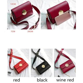 Módne tašky pre ženy, luxusné kabelky dizajnér reťazca kabelka malé červené PU kože ručne taška crossbody taška pre ženy