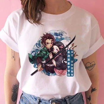 Módne Tričká Demon Čepeľ Slayer Tlač Dievča Tričko Harajuku Plus Veľkosť Ženy Šaty, Topy T-Shirt Príčinné O-krku Žena T-shirt