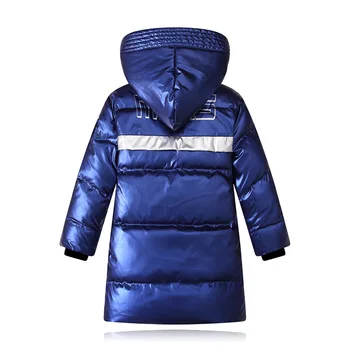 Módne Zimné bundy Deti Dlho nadol bunda Kvality, svetlé umývanie-free pribrala chlapci Kabát Outwear Vetrovka detské oblečenie