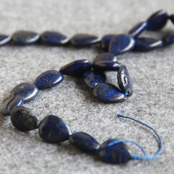 Módny Doplnok Pre Náhrdelník Náramok 8x12mm Cyan Lapis Lazuli Korálky Polotovary Hotové Kamene Drop DIY Korálky 15inch Šperky Robiť