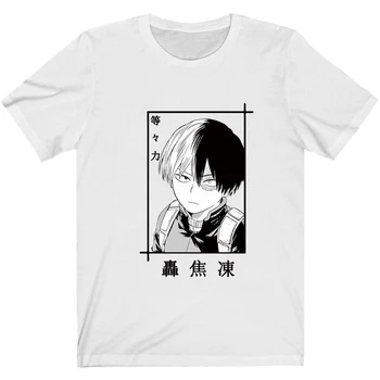 Môj Hrdina Akademickej obce Japonské Anime T-shirt Okrúhlym Výstrihom, Krátke Rukávy, Unisex Oblečenie