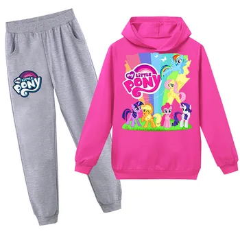Môj Malý Pony bavlnené Mikiny Deti, Mikiny Módne Deti Kapucí T Shirt Dieťa, Batoľa, Dievčatá, Deti, Oblečenie Bežné Tees Sportswea