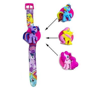 Môj Malý Pony Originálne nové Anime Obrázok Hračky Roztomilý Flip Cover LED Hodinky Akčné Figúrky Dievča Darček k Narodeninám Nový Kreslený Sledovať 2A9