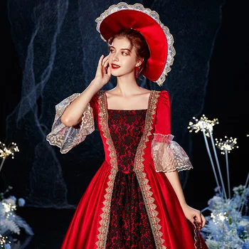 Môže byť Prispôsobený 2020 Vianočné Červená a Čierna Výkon Party Šaty Dráma Fáze Show Kráľovná Kostým