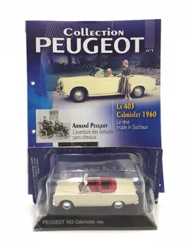 N OREV 1:43 PEU GEOT 403 Cabriolet 1960 boutique zliatiny auto, hračky pre deti, detský hračky Model originálnom balení