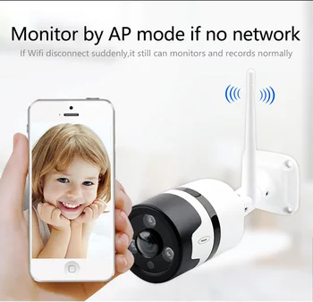 N_eye 3MP/1080P HD Home Security Kamera Inteligentný Alarm, Detekcia Pohybu, WiFi, Kamera, Wifi Domov Vonkajšie Bullet Kamera IP Kamery