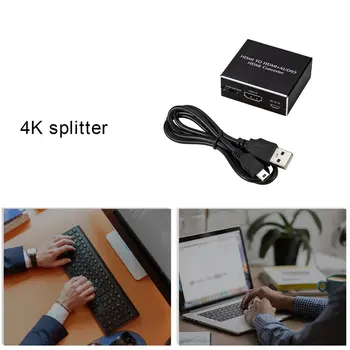 Na 4K SPDIF 3,5 mm Audio Video Converter Extractor Splitter Adaptéra Audio Extractor RCA Konvertor Audio Dekodér