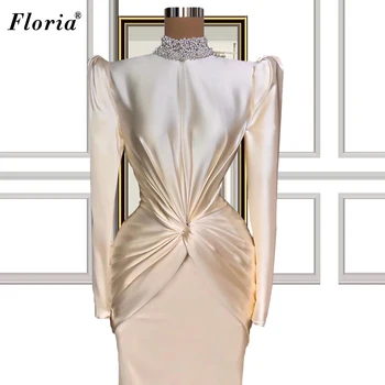 Na Blízkom Východe Formálne Večerné Šaty Vysoká Krku Morská Víla Celebrity Šaty Večerné Šaty Elegantné Sprievod Šaty Pre Ženy Vestidos