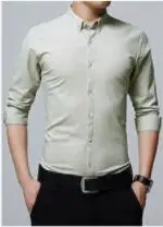 Na jar roku 2018 nové pánske bavlnené a ľanové módne tričko dlhé rukávy slim čisté farebné prádlo tričko DY-246