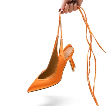 Na jar roku 2020 nový štýl ukázal prst vysokej náklon popruh dámske večerné šaty strany topánky