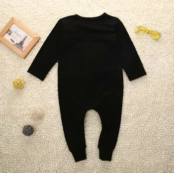 Na Jeseň Roku 2016 Bavlna Novorodenca Batoľa Baby Boy Šaty S Dlhým Rukávom Romper Šéf Vytlačené Jumpsuit Oblečenie