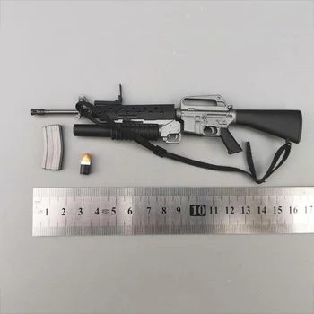 Na sklade 1/6 stupnice Mini krát hračky M16A1+M203 model zbraň zbraň hračka príslušenstvo