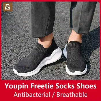 Na Sklade Youpin Freetie Ponožky, Topánky Chôdza Mužov Bežné Tenisky Antibakteriálne Nepremokavé Zrastov Hornej Športové Bežecké Topánky Čierne Nové