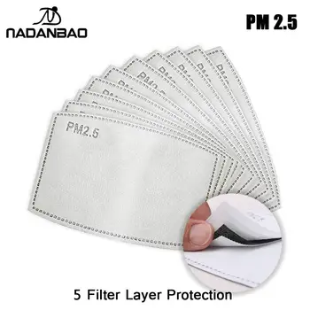NADANBAO Filter PM2.5 Dieťaťa Maska Prachotesný Haze Prevencie Dospelých 5-vrstvový Filter Maska