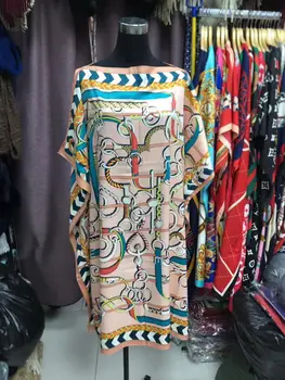 Nadrozmerná мусульманская мода Európskej Vytlačené Mini krátke šaty Dashiki Afriky lady koleno hodvábne šaty kaftan