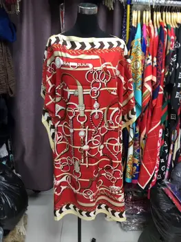 Nadrozmerná мусульманская мода Európskej Vytlačené Mini krátke šaty Dashiki Afriky lady koleno hodvábne šaty kaftan