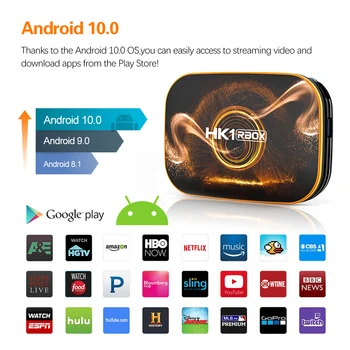 Najlepšie HK1 RBOX Android 10.0 tv box 4G 128G RK3328 BT 4.0 1080p 4K Google Play HK1 BOX Set-Top-Box