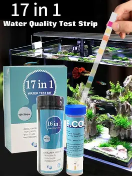 Najnovšie 17 v 1 Vody Testovací Prúžok pre Kontrolu Kvality Vody Test Akvarijné Ryby Nádrž bazénovej Vody Pitnej Vody Testovací Prúžok